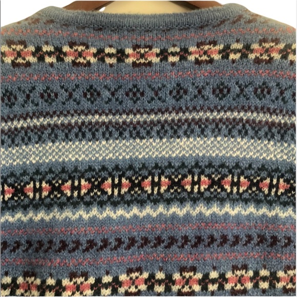 Vtg Millar Lambswool Mohair blue cardigan sweater medium - Picture 6 of 8